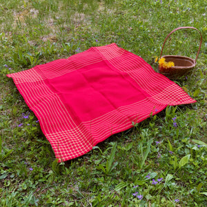 Prosperity Table Square in Red & Gold